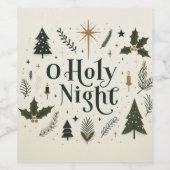 Étiquette Pour Bouteilles De Vin Simple Noël O Holy Night (Étiquettes simples)