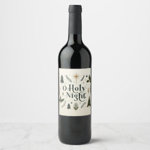 Étiquette Pour Bouteilles De Vin Simple Noël O Holy Night