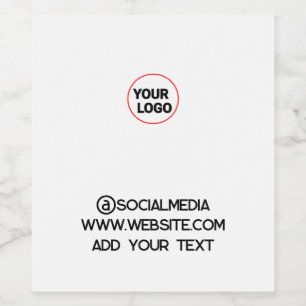 Étiquette Pour Bouteilles De Vin simple personnalisé minimal ajouter votre logo adr