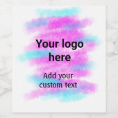 Étiquette Pour Bouteilles De Vin Simple pi rouge aquarelle ajoutez votre logo texte (Étiquettes simples)