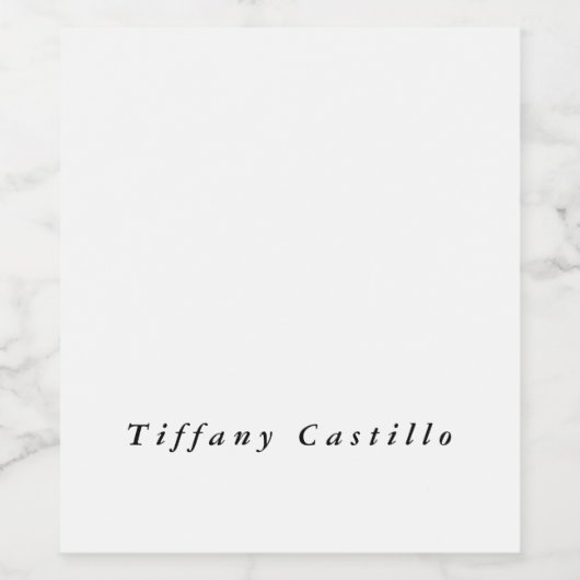 Étiquette Pour Bouteilles De Vin Simple Plain Élégant Moderne (Étiquettes simples)