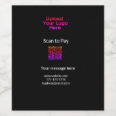 Étiquette Pour Bouteilles De Vin Simple scan minimal pour payer Ajouter logo QR sit (Étiquettes simples)