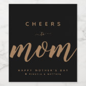 Étiquette Pour Bouteilles De Vin Simples encouragements à maman Étiquette de vin no (Étiquettes simples)