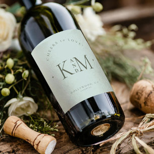 Étiquette Pour Bouteilles De Vin Simply Chic Mariage Cheers Sea Glass ID1046