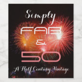 Étiquette Pour Bouteilles De Vin Simply Fab & 50 - (Étiquettes simples)