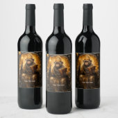 Étiquette Pour Bouteilles De Vin Singe avec livre (Bouteilles)