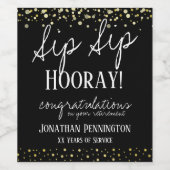 Étiquette Pour Bouteilles De Vin Sip Sip Hooray Félicitations Retraite Wine Lab (Étiquettes simples)