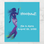 Étiquette Pour Bouteilles De Vin Sirène et Golden Hook (Étiquettes simples)