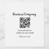 Étiquette Pour Bouteilles De Vin Site web d'entreprise simple code-barres QR ajoute (Étiquettes simples)