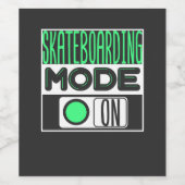 Étiquette Pour Bouteilles De Vin Skateboards (Étiquettes simples)