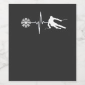 Étiquette Pour Bouteilles De Vin Ski (Étiquettes simples)