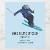 Étiquette Pour Bouteilles De Vin Ski (Étiquettes simples)