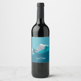 Étiquette Pour Bouteilles De Vin Ski alpin personnalisé