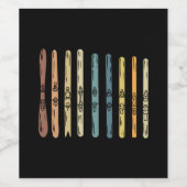 Étiquette Pour Bouteilles De Vin Ski - Collection de planches à ski (Étiquettes simples)
