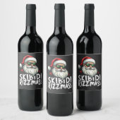 Étiquette Pour Bouteilles De Vin Skibidi Rizzmas Funny Gen Alpha Slang Noël (Bouteilles)
