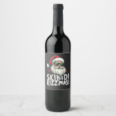 Étiquette Pour Bouteilles De Vin Skibidi Rizzmas Funny Gen Alpha Slang Noël (Devant)