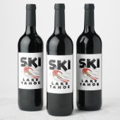 Étiquette Pour Bouteilles De Vin Skiing (Bouteilles)