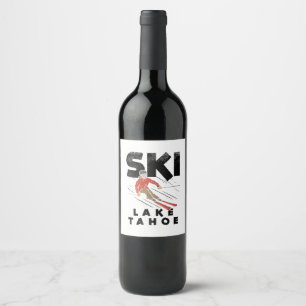 Étiquette Pour Bouteilles De Vin Skiing