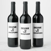 ÉTIQUETTE POUR BOUTEILLES DE VIN SKUNK WHISPERER (Bouteilles)