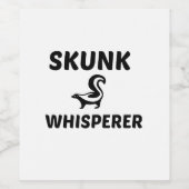 ÉTIQUETTE POUR BOUTEILLES DE VIN SKUNK WHISPERER (Étiquettes simples)