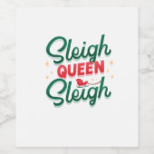 Étiquette Pour Bouteilles De Vin Sleigh queen sleigh (Étiquettes simples)