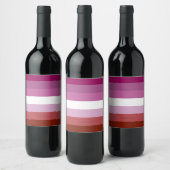 Étiquette Pour Bouteilles De Vin SlipperyJoe's lesbian pride flag feminine communit (Bouteilles)