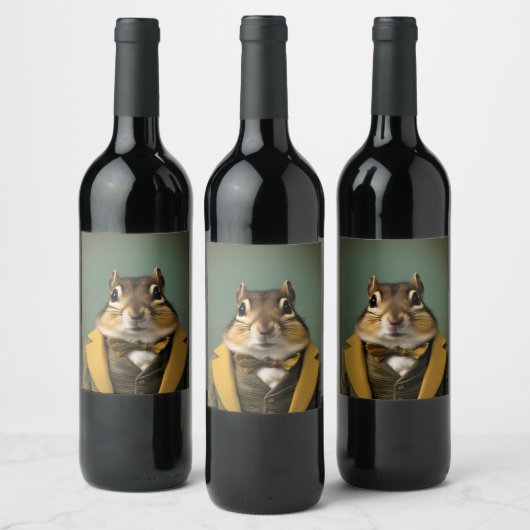 Étiquette Pour Bouteilles De Vin Smart Chipmunk (Bouteilles)