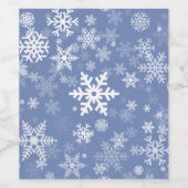 Étiquette Pour Bouteilles De Vin Snowflakes Personnaliser graphique Arrière - plan  (Étiquettes simples)