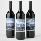 Étiquette Pour Bouteilles De Vin Snowy Mountains Mariage de scène (Bouteilles)