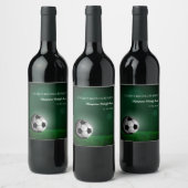 Étiquette Pour Bouteilles De Vin Soccer vert Anniversaire / Bachelor Party (Bouteilles)