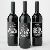 Étiquette Pour Bouteilles De Vin Social Worker Job Title Cadeau (Bouteilles)