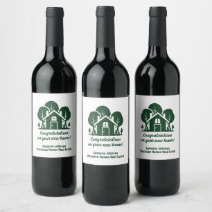 Étiquette Pour Bouteilles De Vin Société de courtage immobilier forestier personnal