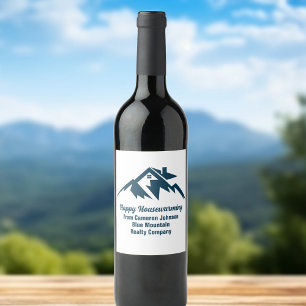 Étiquette Pour Bouteilles De Vin Société immobilière de montagne Marketing personna