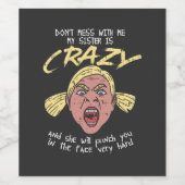 Étiquette Pour Bouteilles De Vin Soeur folle (Étiquettes simples)