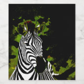 Étiquette Pour Bouteilles De Vin Soirée africaine Zebra (Étiquettes simples)