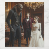 Étiquette Pour Bouteilles De Vin Soirée monstrueuse : Une Nocturne édouardienne (Étiquettes simples)