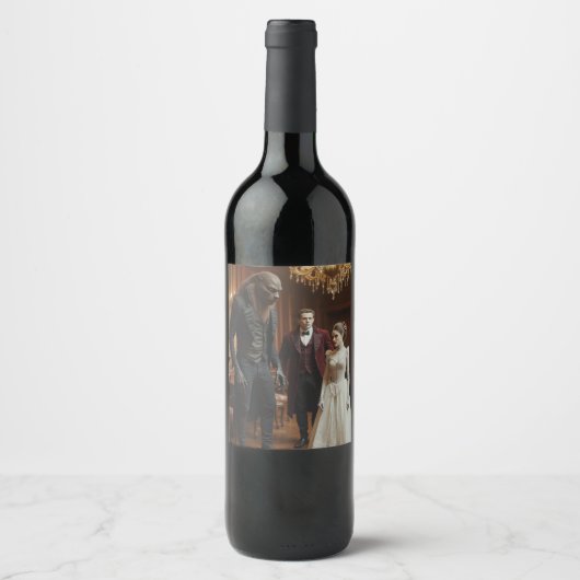 Étiquette Pour Bouteilles De Vin Soirée monstrueuse : Une Nocturne édouardienne (Devant)