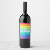 Étiquette Pour Bouteilles De Vin Sois Joyeux et lumineux Rainbow Custom Christmas P (Devant)