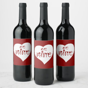 Étiquette Pour Bouteilles De Vin Sois Mienne Amour Coeurs Saint-Valentin