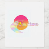 Étiquette Pour Bouteilles De Vin Soleil (Étiquettes simples)