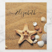 Étiquette Pour Bouteilles De Vin Soleil Silhouette Chat Noir Personnalisé (Étiquettes simples)