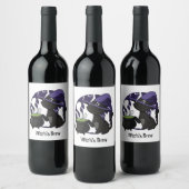 Étiquette Pour Bouteilles De Vin Sorcière adorable Chat noir sorcière brasse (Bouteilles)