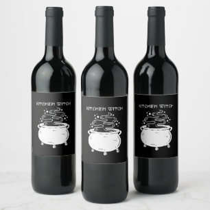 Étiquette Pour Bouteilles De Vin Sorcière de cuisine