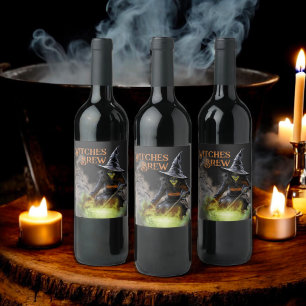 Étiquette Pour Bouteilles De Vin Sorcières brasser Wicked Witch Halloween Party