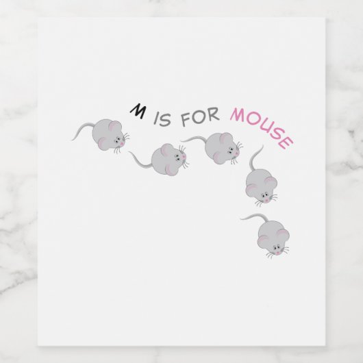 Étiquette Pour Bouteilles De Vin Souris (Étiquettes simples)