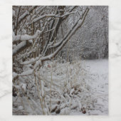 Étiquette Pour Bouteilles De Vin Sous une couverture de neige (Étiquettes simples)