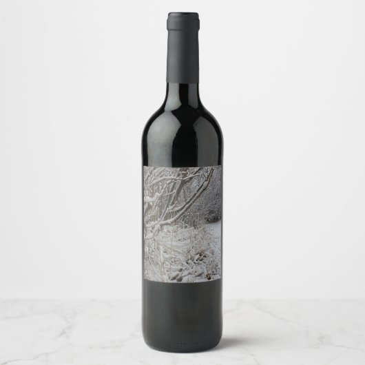 Étiquette Pour Bouteilles De Vin Sous une couverture de neige (Devant)