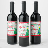 Étiquette Pour Bouteilles De Vin Souvenir de Noël 2020 (Bouteilles)