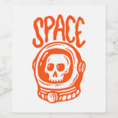 Étiquette Pour Bouteilles De Vin Space (Étiquettes simples)