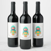 ÉTIQUETTE POUR BOUTEILLES DE VIN SPACEMAN ASTRONAUT SPACE SCI-FI (Bouteilles)